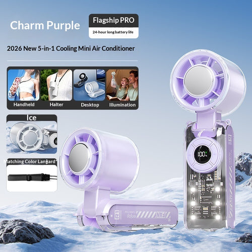 Cold Ice-pack High-speed Handheld Portable Fan